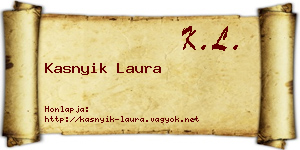 Kasnyik Laura névjegykártya